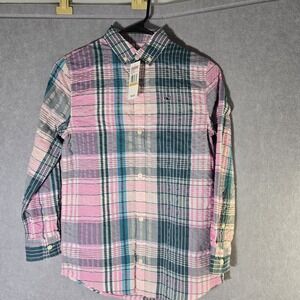 Vineyard Vines Whale Shirt Youth S 8/10 NWT Checked Multi Check Button Down